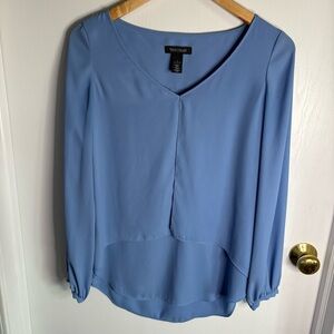 White House Black Market Women's Blue Blouse